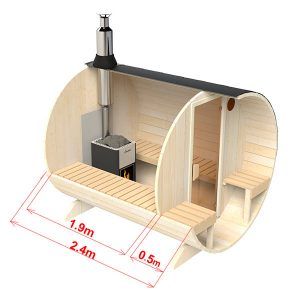 Cabina Sauna In Legno Con Stufa